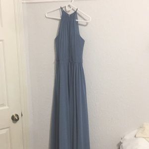 formal, steel blue, worn once/bridesmaid dress